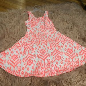 Hot pink print dress